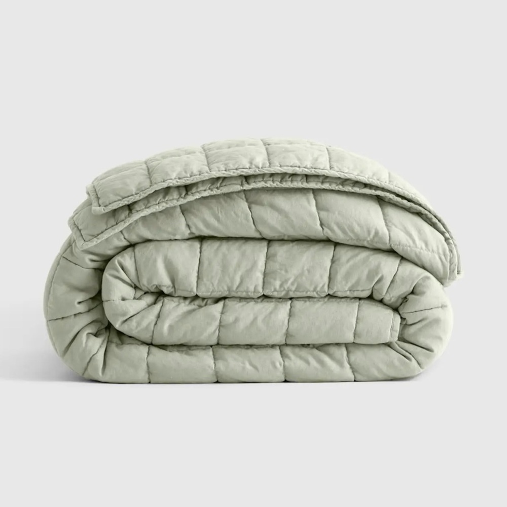 BNWT Quince European Linen Box Quilt FULL/QUEEN (READ)